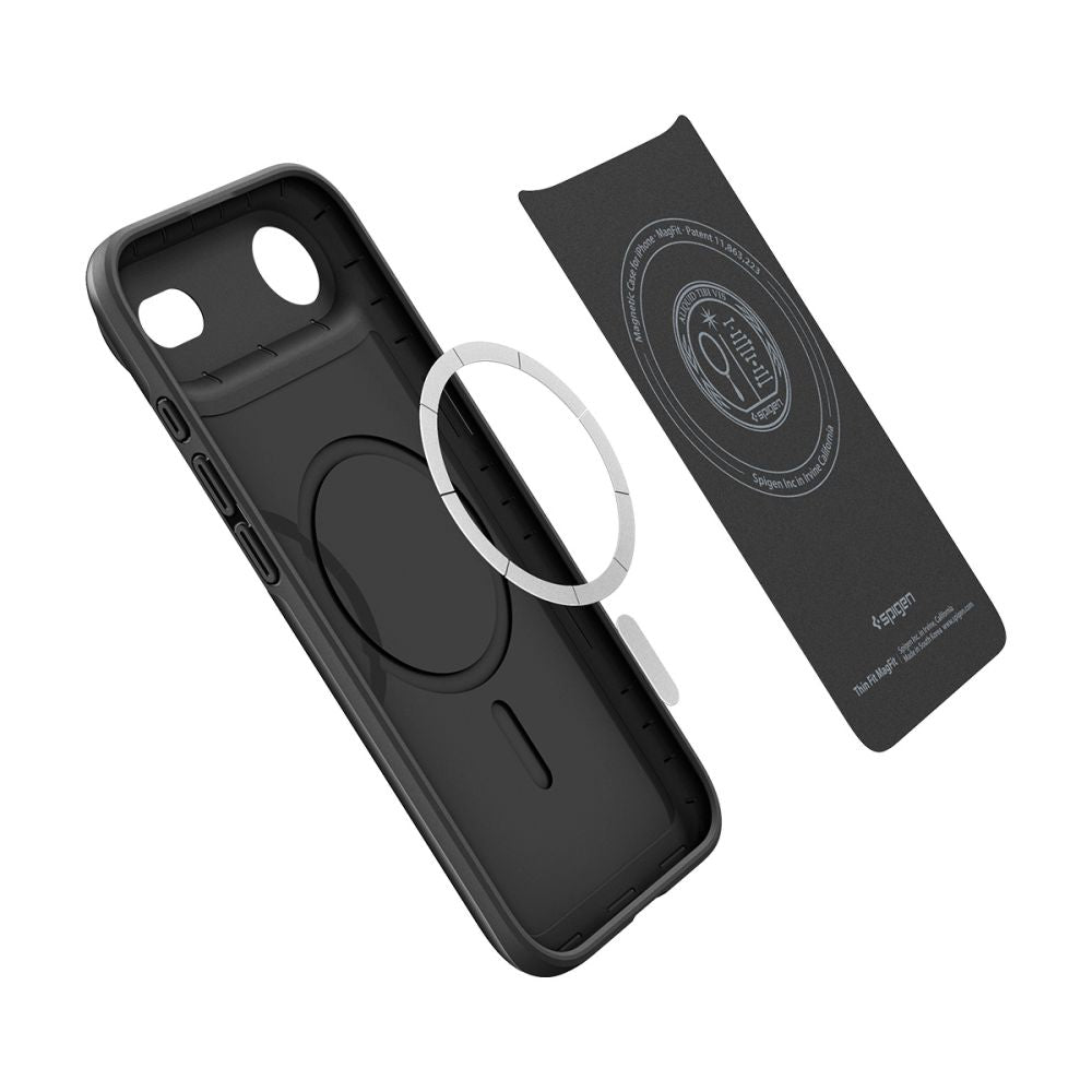 Ovitek MagSafe za Apple iPhone 17 Air, Spigen, Thin Fit, Črn
