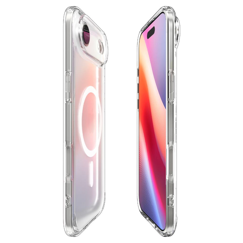 Ovitek MagSafe za Apple iPhone 17 Air, Spigen, Ultra Hybrid, Satenasto Bela