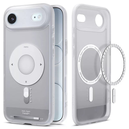 Ovitek MagSafe za Apple iPhone 17 Air, Spigen, Ultra Hybrid Classic, Srebrn.