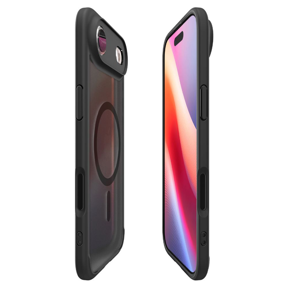 Ovitek MagSafe za Apple iPhone 17 Air, Spigen, Ultra Hybrid, Satenasto črn