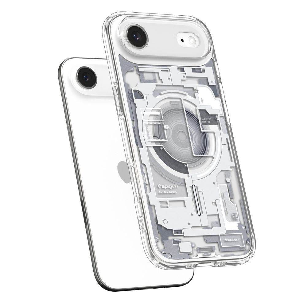 Ovitek MagSafe za Apple iPhone 17 Air, Spigen, Ultra Hybrid Zero One, Bela