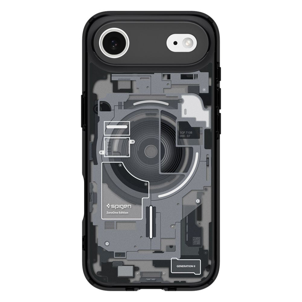 Ovitek MagSafe za Apple iPhone 17 Air, Spigen, Ultra Hybrid Zero One, Črn