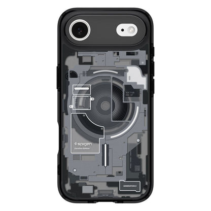 Ovitek MagSafe za Apple iPhone 17 Air, Spigen, Ultra Hybrid Zero One, Črn