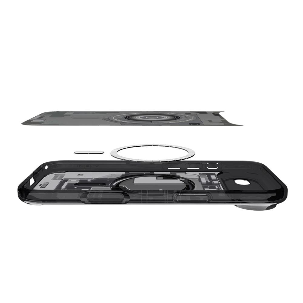 Ovitek MagSafe za Apple iPhone 17 Air, Spigen, Ultra Hybrid Zero One, Črn