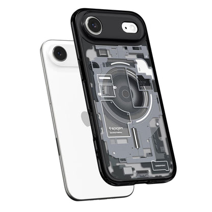 Ovitek MagSafe za Apple iPhone 17 Air, Spigen, Ultra Hybrid Zero One, Črn