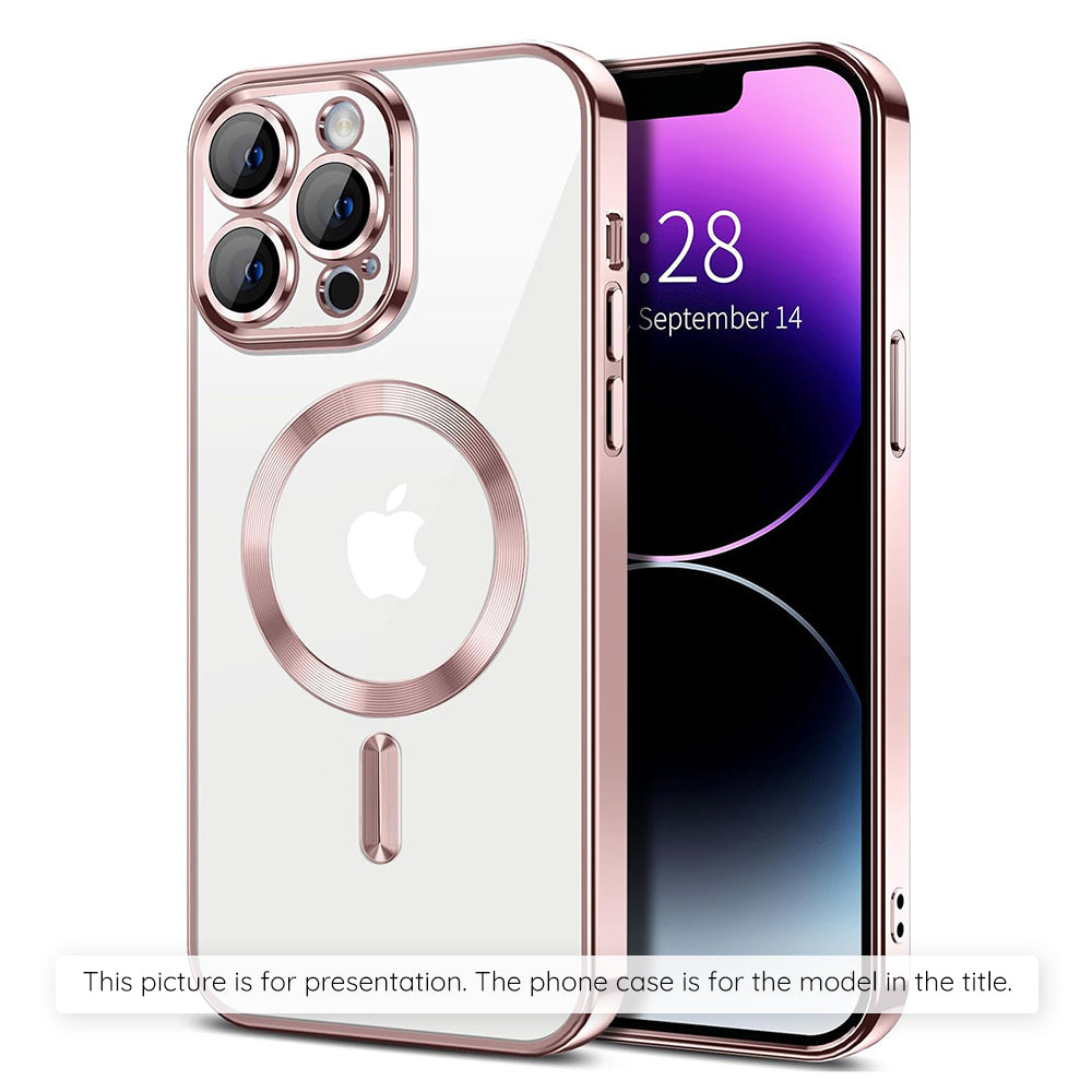 Ovitek MagSafe za Apple iPhone 17 Air, Techsuit, Luxury Crystal, Roza