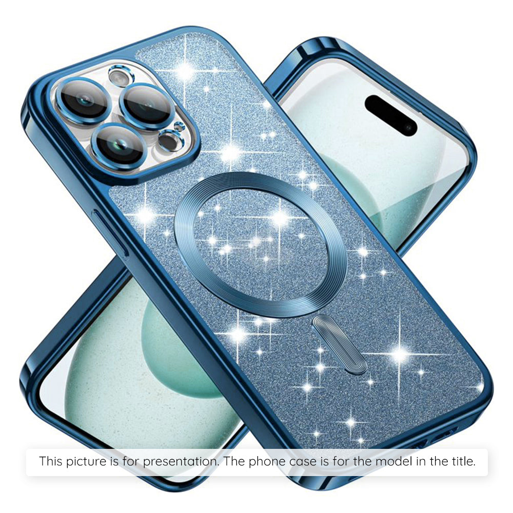 Ovitek MagSafe za Apple iPhone 17 Air, Techsuit, Luxury Glitter, Bleu