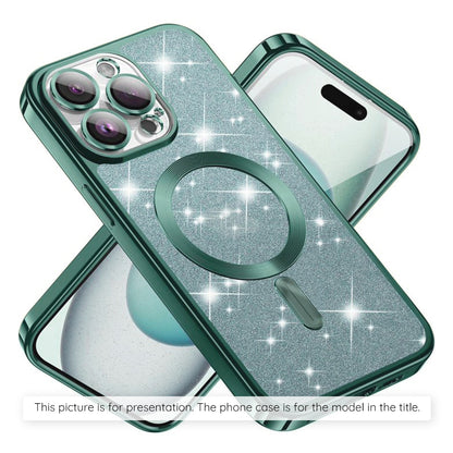 Ovitek MagSafe za Apple iPhone 17 Air, Techsuit, Luxury Glitter, Svetlo zelen