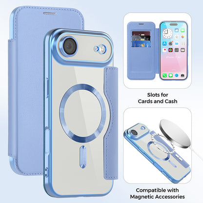 Ovitek MagSafe za Apple iPhone 17 Air, Techsuit, SmartMag Book, Bleu