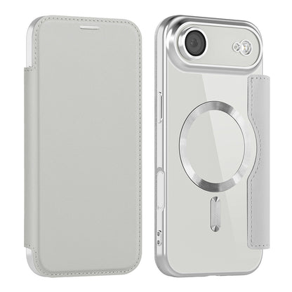 Ovitek MagSafe za Apple iPhone 17 Air, Techsuit, SmartMag Book, Siv