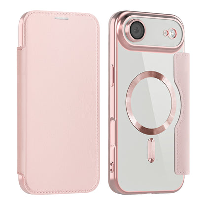 Ovitek MagSafe za Apple iPhone 17 Air, Techsuit, SmartMag Book, Roza