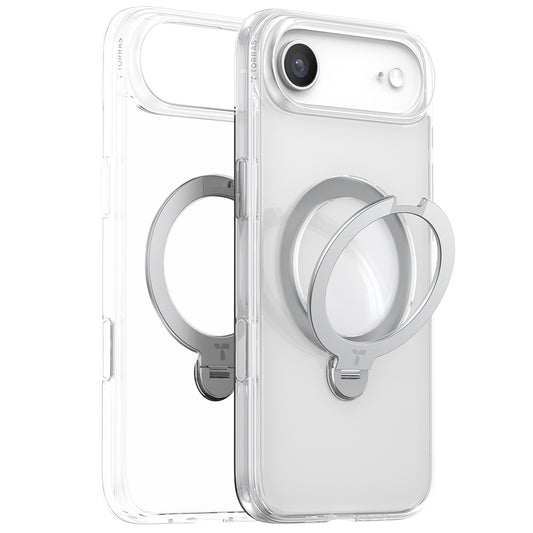 Ovitek MagSafe za Apple iPhone 17 Air, Torras, Ostand Spin, Prozoren