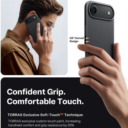 Ovitek MagSafe za Apple iPhone 17 Air, Torras, SlimFit, Črn