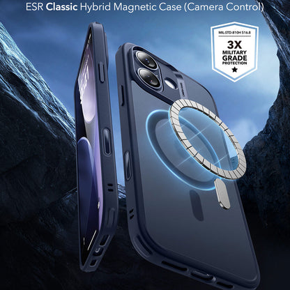 Ovitek MagSafe za Apple iPhone 17, ESR, Classic Hybrid, Satenasto modra