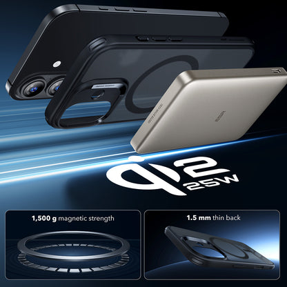 Ovitek MagSafe za Apple iPhone 17, ESR, Classic Hybrid, Satenasto Črn