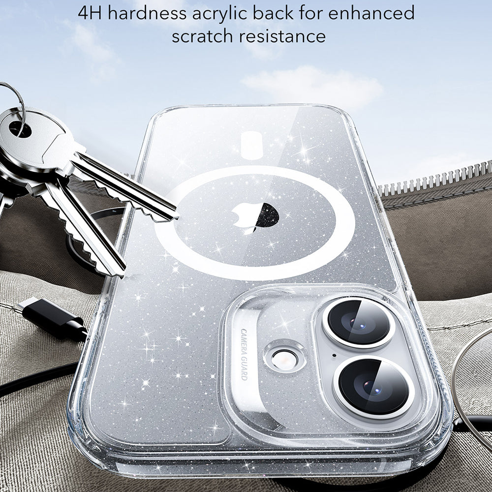 Ovitek MagSafe za Apple iPhone 17, ESR, Classic Hybrid Shimmer, Prozoren