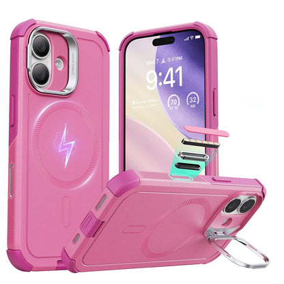 Ovitek MagSafe za Apple iPhone 17, ESR, Cyber Armor Kickstand, Roza