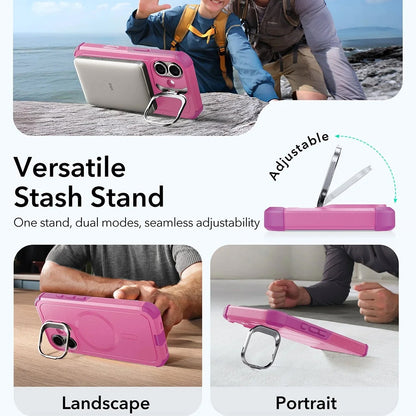 Ovitek MagSafe za Apple iPhone 17, ESR, Cyber Armor Kickstand, Roza