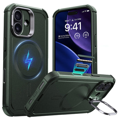 Ovitek MagSafe za Apple iPhone 17, ESR, Cyber Armor Kickstand, Zelen