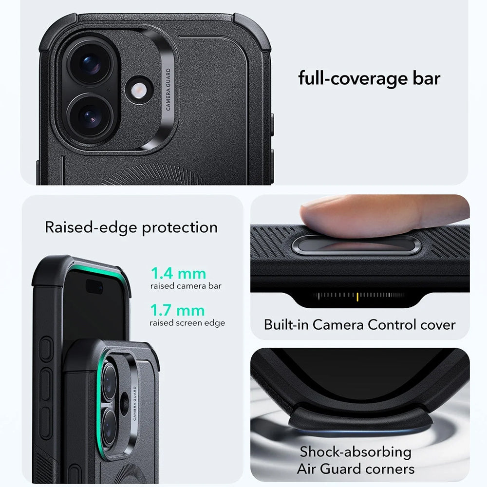 Ovitek MagSafe za Apple iPhone 17, ESR, Cyber, Črn