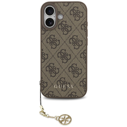 MagSafe ovitek za Apple iPhone 17, Guess, 4G Charm Cradle, rjava