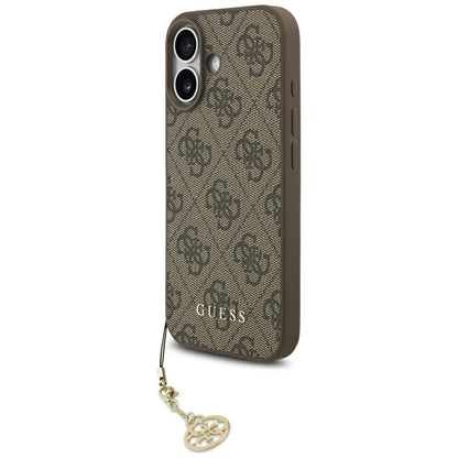 MagSafe ovitek za Apple iPhone 17, Guess, 4G Charm Cradle, rjava