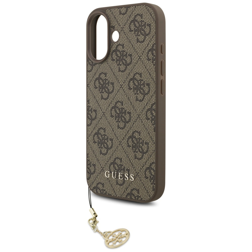 MagSafe ovitek za Apple iPhone 17, Guess, 4G Charm Cradle, rjava