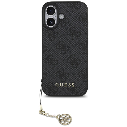 MagSafe ovitek za Apple iPhone 17, Guess, 4G Charm Cradle, črn