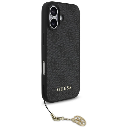 MagSafe ovitek za Apple iPhone 17, Guess, 4G Charm Cradle, črn
