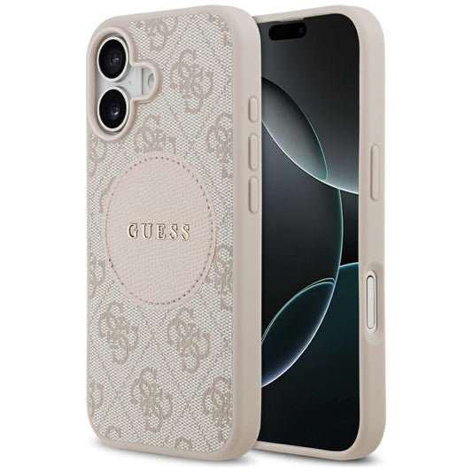 Ovitek MagSafe za Apple iPhone 17, Guess, 4G Circle Classic Logo, Roza