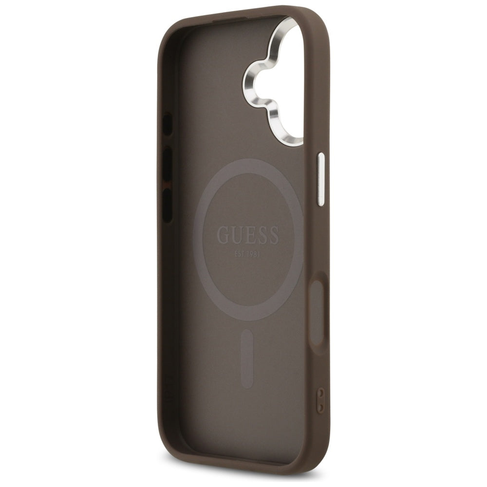 MagSafe ovitek za Apple iPhone 17, Guess, 4G Classic Logo, rjava