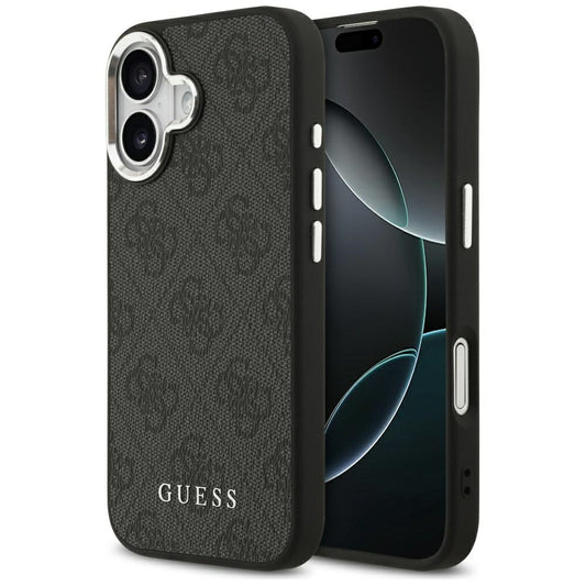 MagSafe ovitek za Apple iPhone 17, Guess, 4G Classic Logo, črn