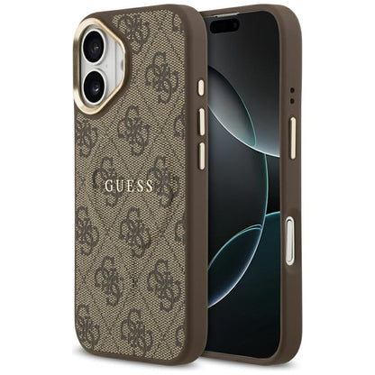 Ovitek MagSafe za Apple iPhone 17, Guess, 4G Classic, Rjava