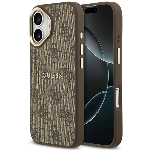 Ovitek MagSafe za Apple iPhone 17, Guess, 4G Classic, Rjava
