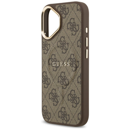 Ovitek MagSafe za Apple iPhone 17, Guess, 4G Classic, Rjava