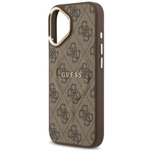 Ovitek MagSafe za Apple iPhone 17, Guess, 4G Classic, Rjava