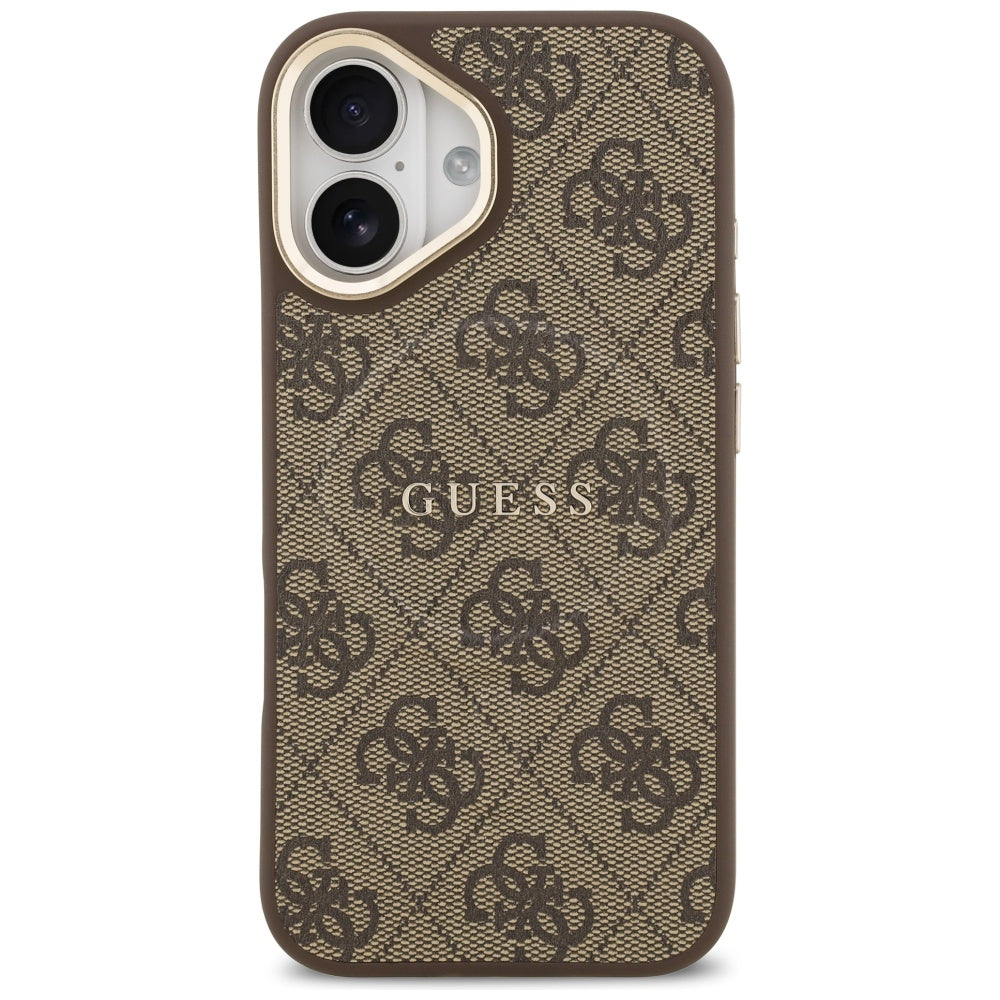 Ovitek MagSafe za Apple iPhone 17, Guess, 4G Classic, Rjava