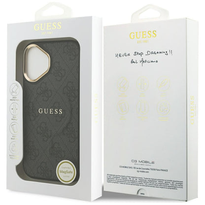 MagSafe ovitek za Apple iPhone 17, Guess, 4G Classic, črn