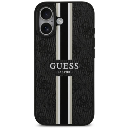 Ovitek MagSafe za Apple iPhone 17, Guess, 4G Printed Stripes, črn