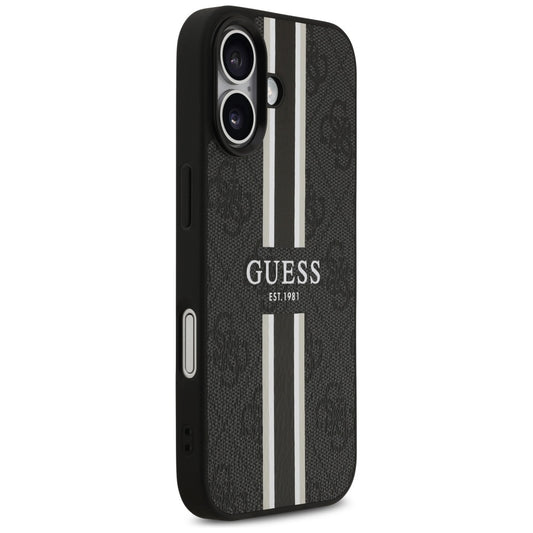 Ovitek MagSafe za Apple iPhone 17, Guess, 4G Printed Stripes, črn