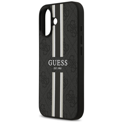 Ovitek MagSafe za Apple iPhone 17, Guess, 4G Printed Stripes, črn