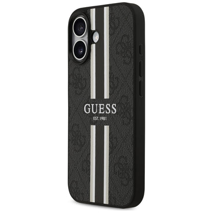 Ovitek MagSafe za Apple iPhone 17, Guess, 4G Printed Stripes, črn