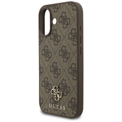 MagSafe Case for Apple iPhone 17, Guess, 4G Small and Classic Logo, Brown