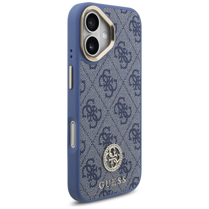 MagSafe ovitek za Apple iPhone 17, Guess, 4G Strass Logo with Big Strap, Modra