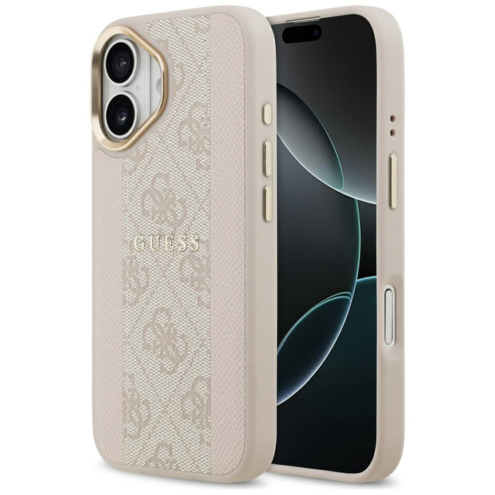 MagSafe ovitek za Apple iPhone 17, Guess, 4G Stripe, Roza