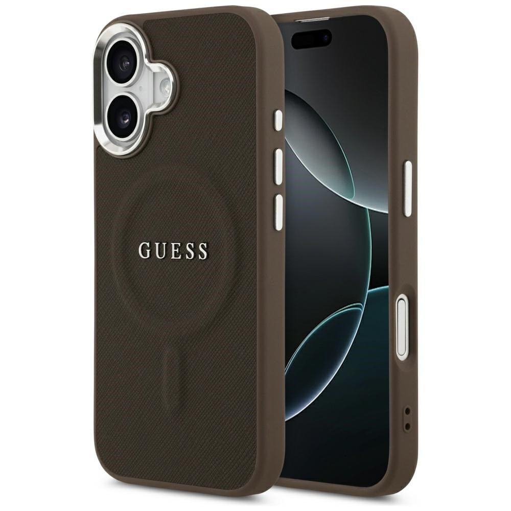 Ovitek MagSafe za Apple iPhone 17, Guess, Classic Logo, Rjava