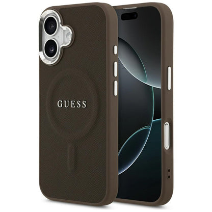Ovitek MagSafe za Apple iPhone 17, Guess, Classic Logo, Rjava