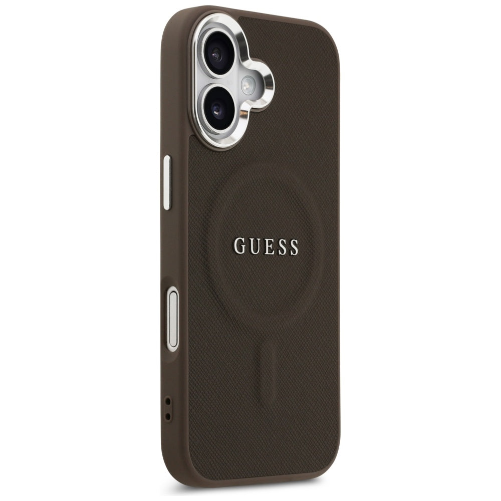 Ovitek MagSafe za Apple iPhone 17, Guess, Classic Logo, Rjava