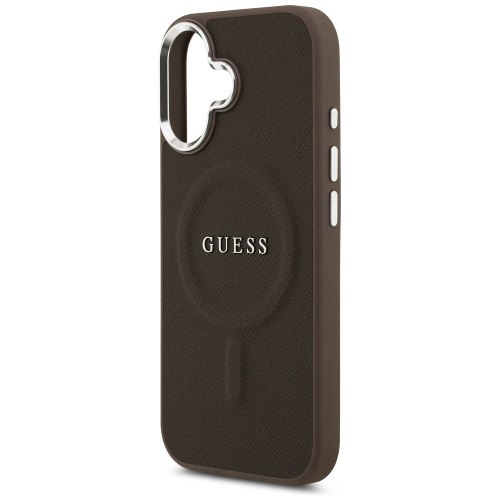 Ovitek MagSafe za Apple iPhone 17, Guess, Classic Logo, Rjava