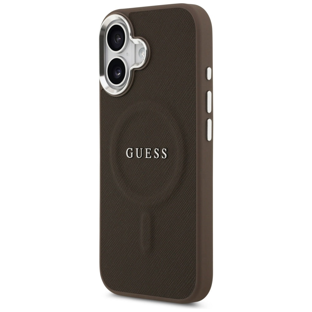 Ovitek MagSafe za Apple iPhone 17, Guess, Classic Logo, Rjava